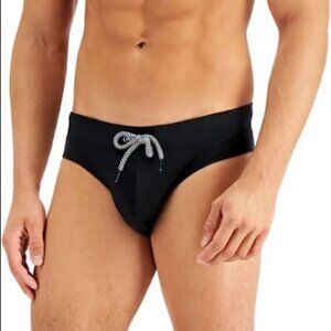INC Swim Briefs Trunks Men's Quick Dry - Black - Drawstring - Size Large - $50